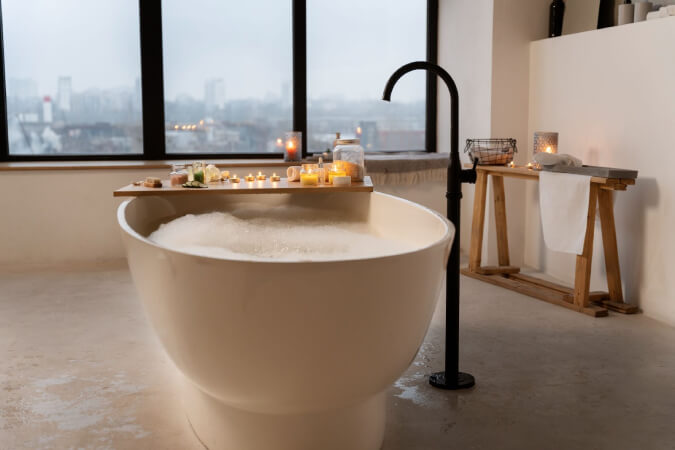 Freistehende Badewanne