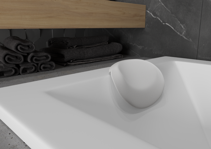 Kopfstützen für Badewannen weiß