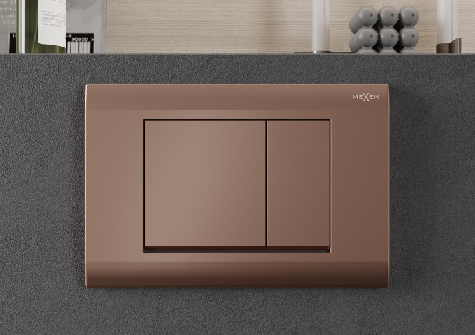 Unterputzgestelle für WCs mit Knopf Roségold