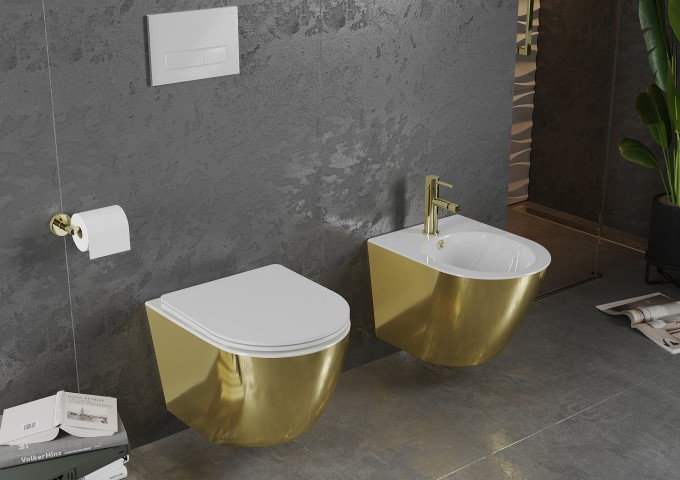 Goldene Toilettenpapierhalter