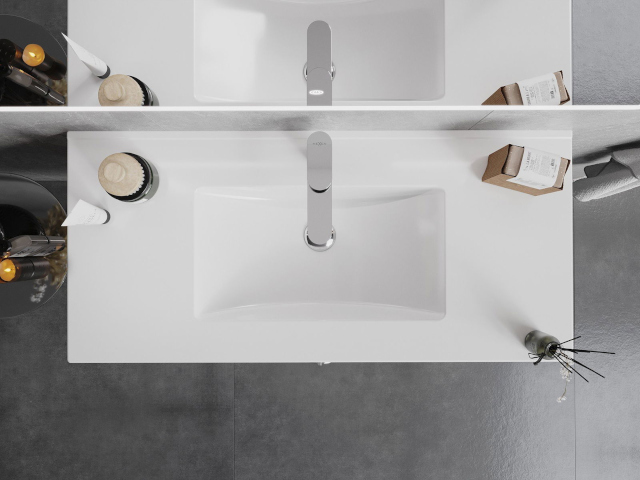 Badezimmerschrank mit Waschbecken 45 cm“ /><div class=