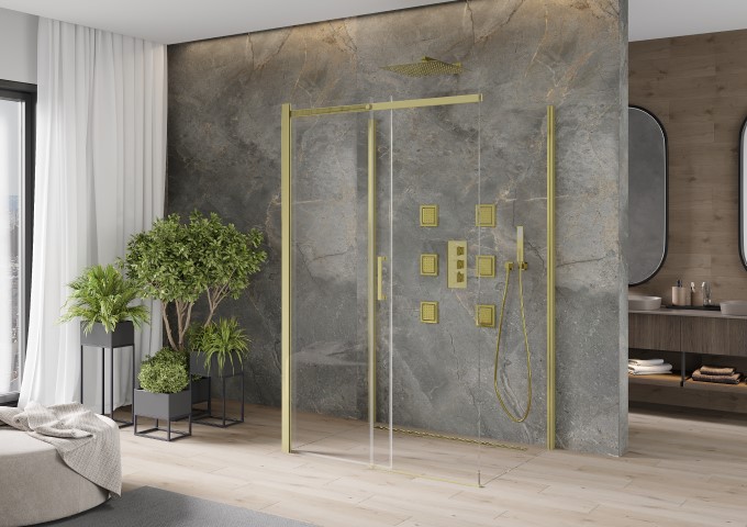 Dusche in einem großen Badezimmer