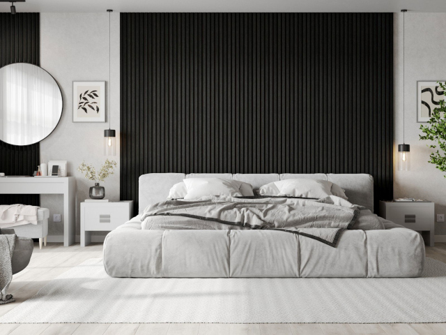 Schwarze Farbe der Lamellen