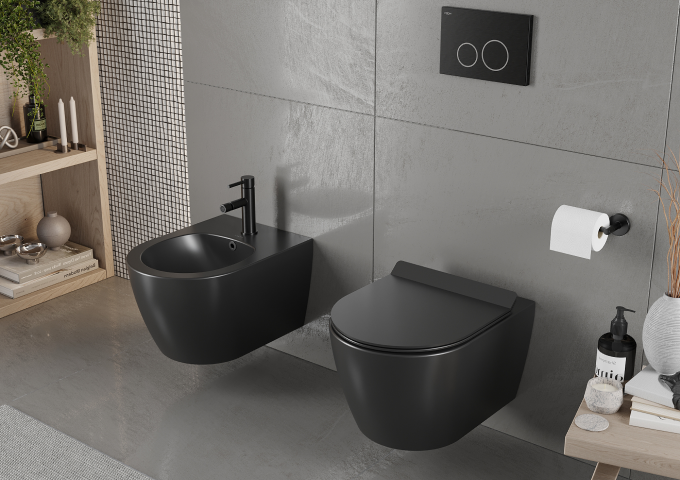 WC-Schüssel und Bidet für das Badezimmer