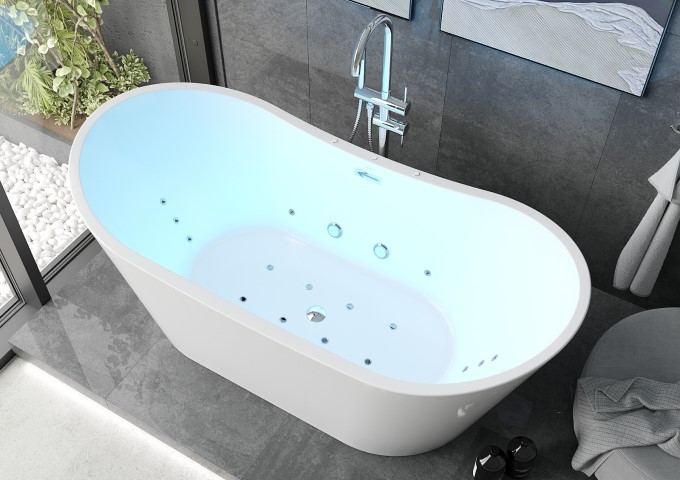 Freistehende Heißwasserwanne mit Whirlpool