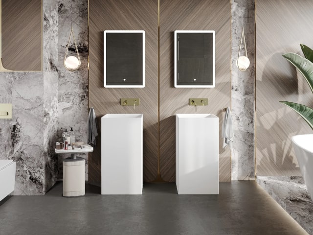 Lampen im Badezimmer mit LED-Glühbirnen E27