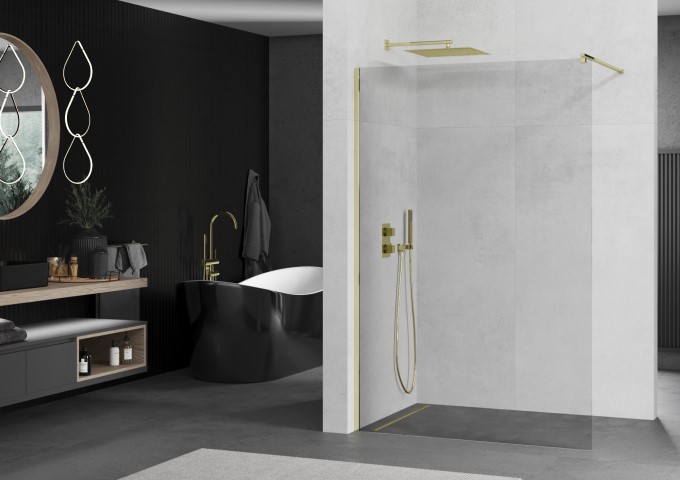 Duschwände aus transparentem Glas