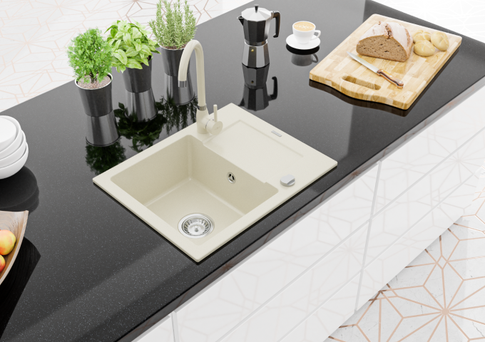 Granitspüle in der Küche