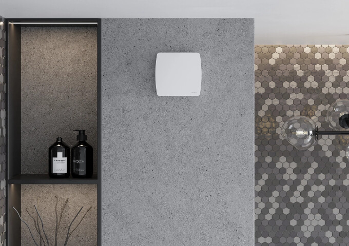 Weißer Badezimmerlüfter Mexen