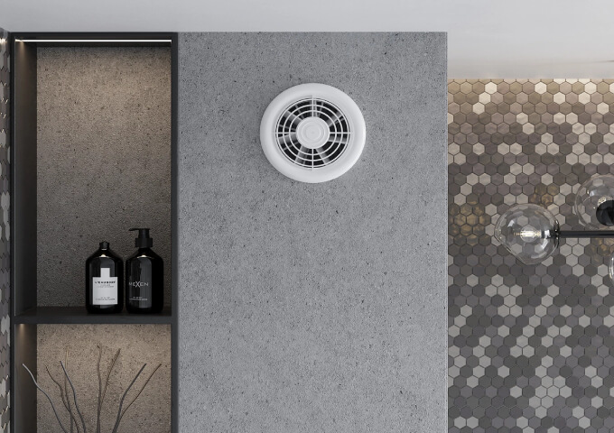 Weißer Badezimmerlüfter Mexen