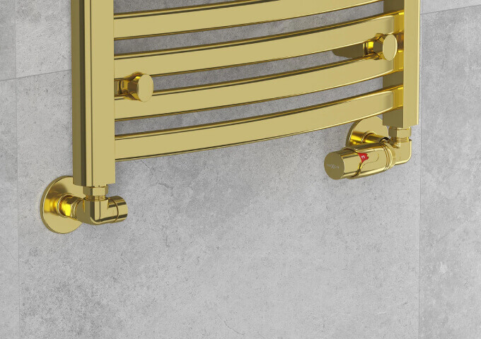Heizkörperventil axial gold