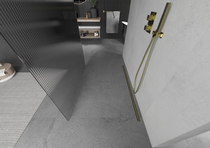 goldene Duschhalterung