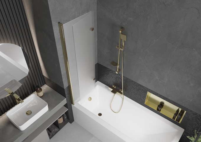 Badewannenabtrennungen mattes Glas