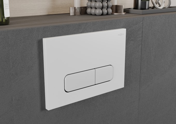 Unterputz-Spülkasten für WC mit weißem Knopf