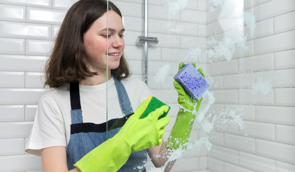 Wie reinigt man eine Duschwand?