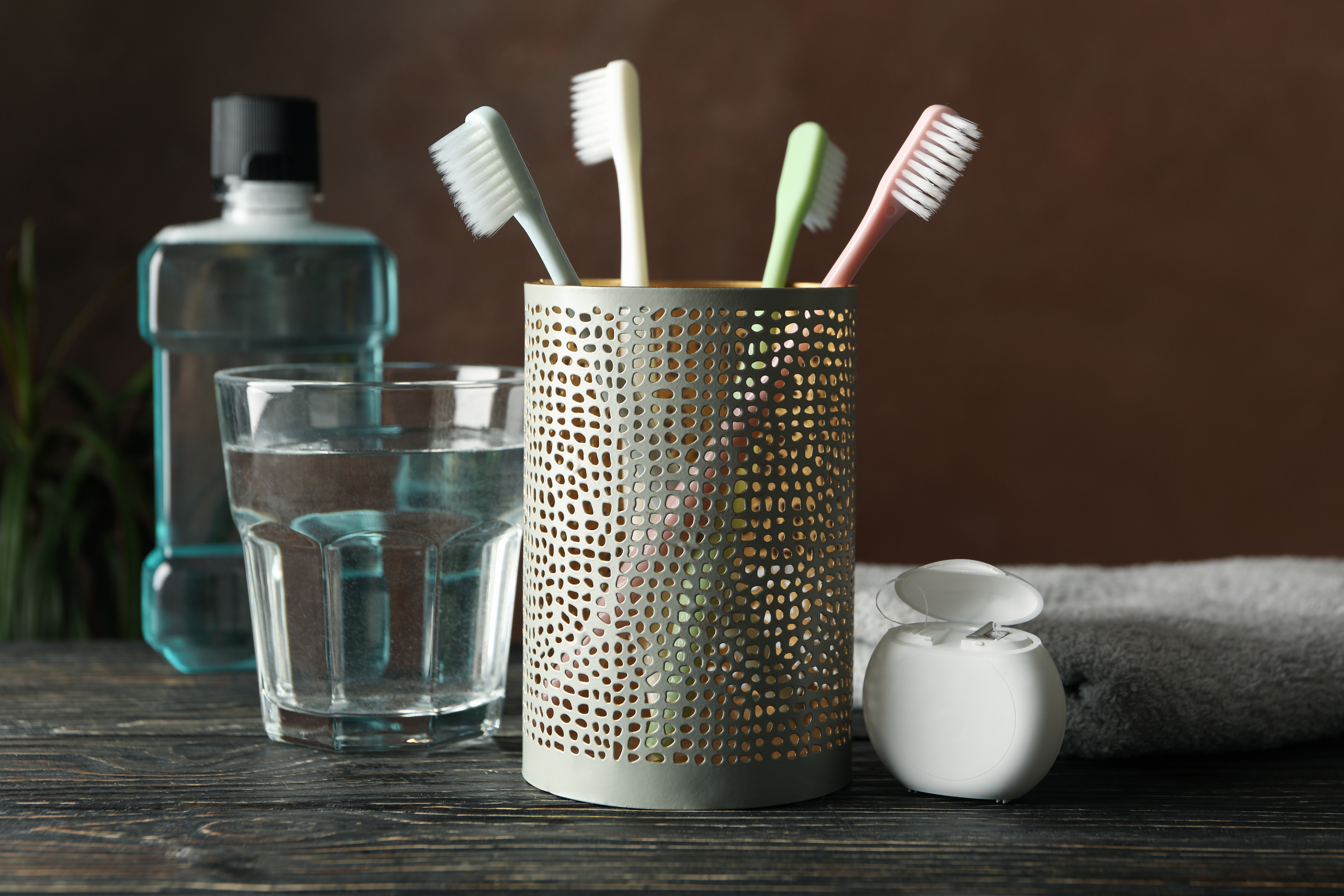 Wo soll man stehende Zahnhygiene-Accessoires platzieren?