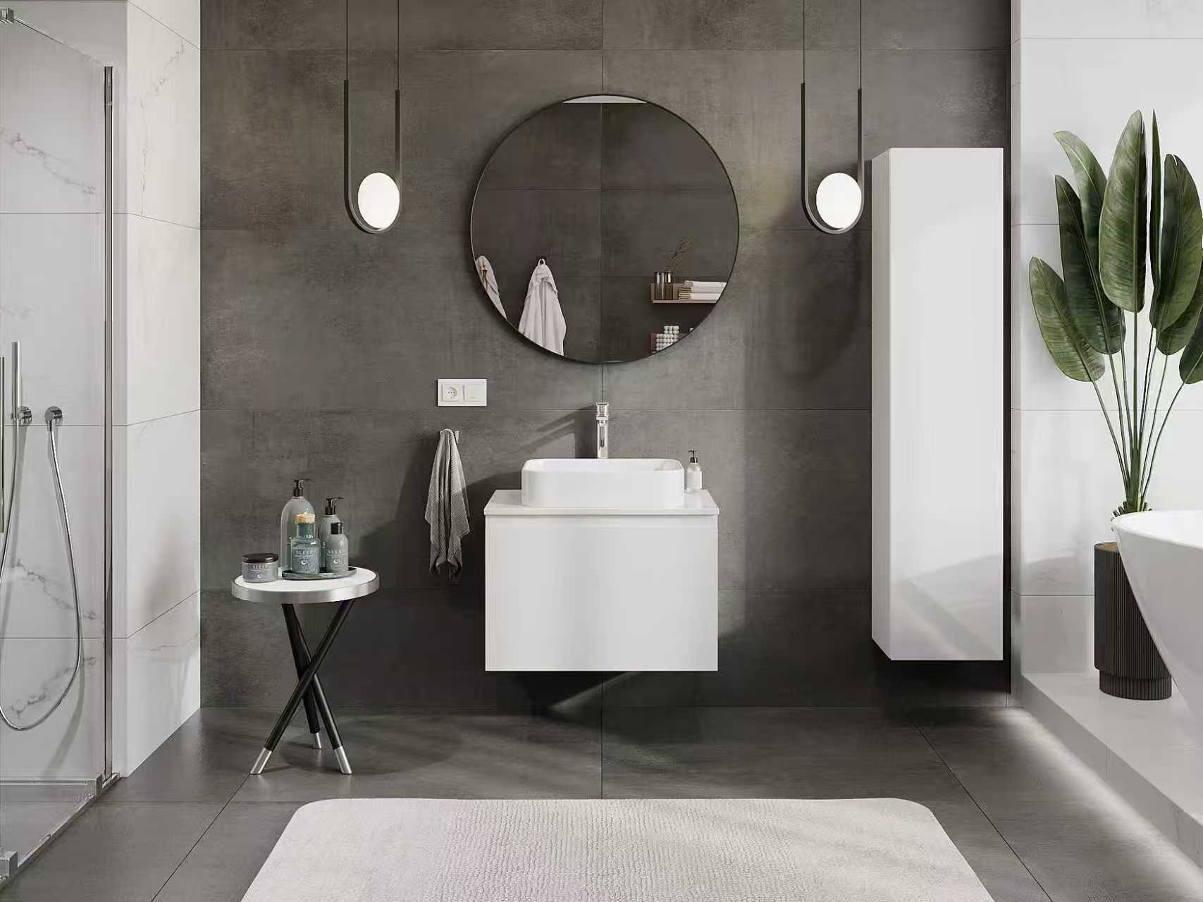 Minimalistisches Badezimmer im modernen Stil