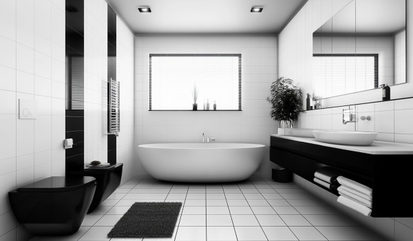 Moderne schwarz-weiße Badezimmer – Wie kann man eine zeitlose Inneneinrichtung schaffen?