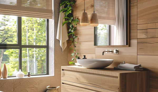 Holzähnliche Fliesen im kleinen Badezimmer — ein Weg zu einem modischen und funktionalen Innenraum