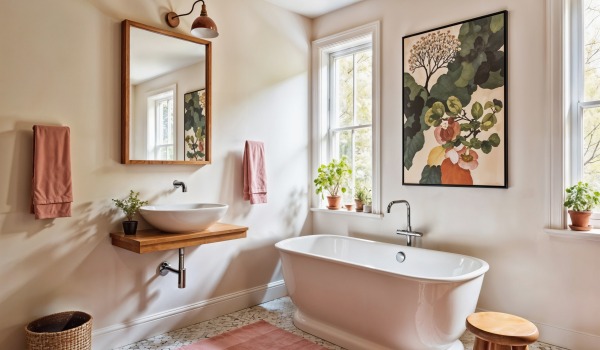 Badezimmer im eklektischen Stil – wie man Farben, Muster und Materialien ohne Chaos kombiniert