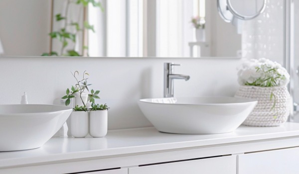 Aufsatzwaschbecken – wo sollte der Wasserhahn montiert werden, damit das Badezimmer komfortabel und ästhetisch ist?