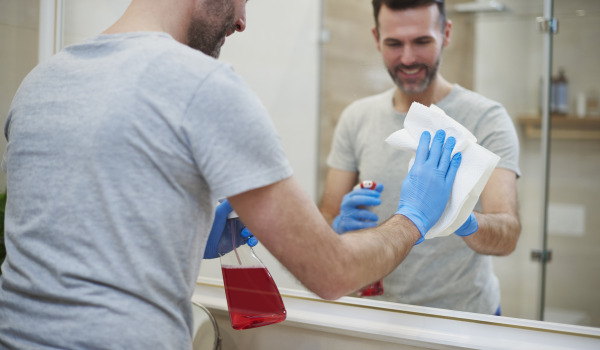Womit sollte man ein Glasregal im Badezimmer reinigen?