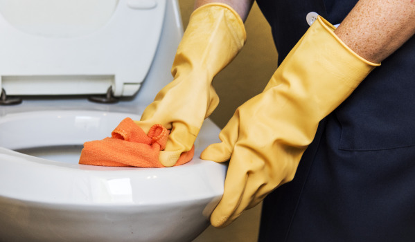 Wie reinigt man einen Toilettensitz?