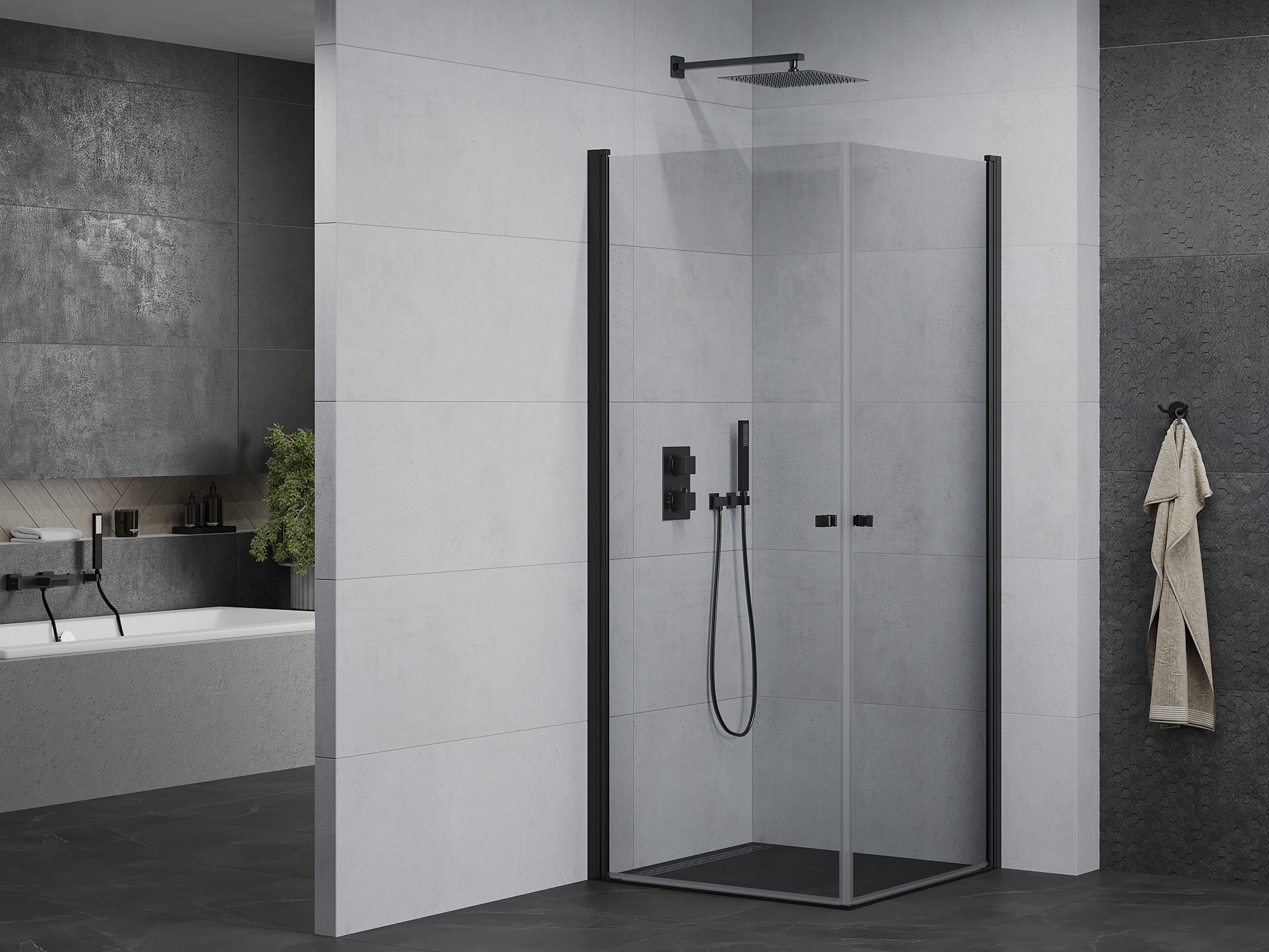 Moderne Badezimmer mit Duschkabine