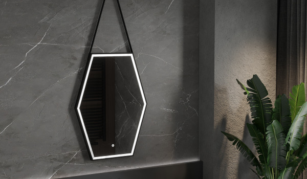 Badezimmer mit Accessoires im Boho-Stil