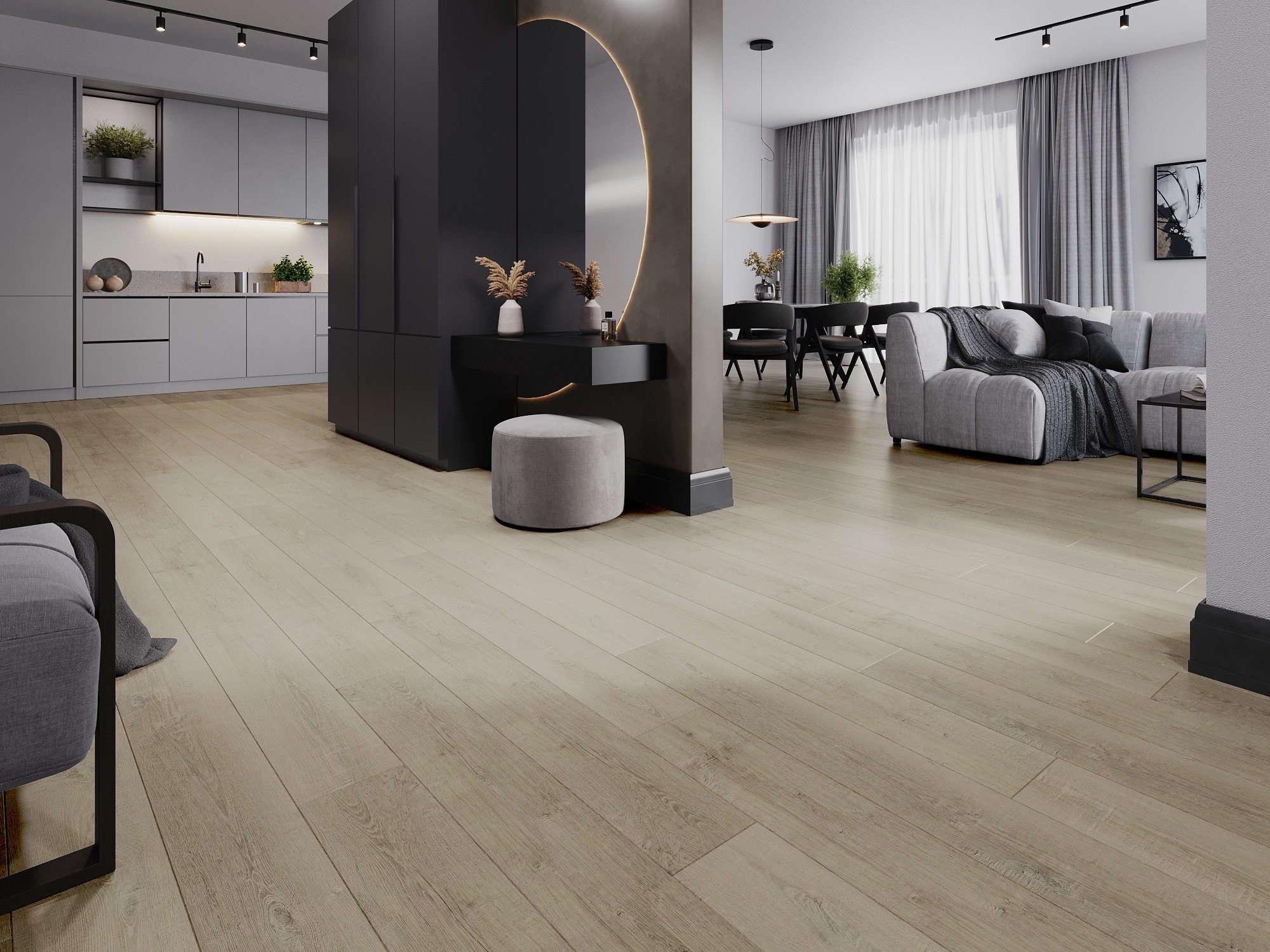 Wasserdichte Vinylpaneele, die Holz imitieren