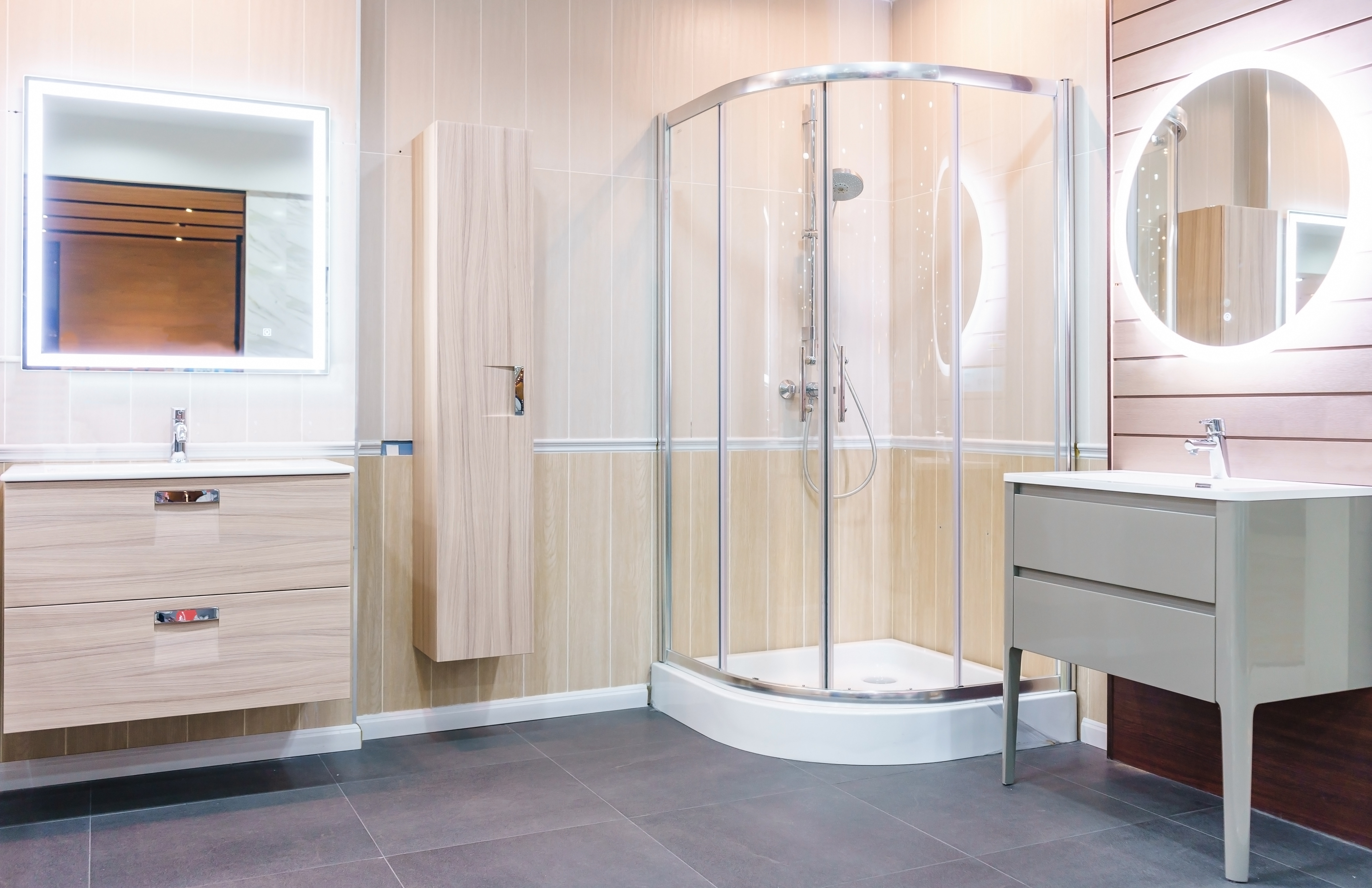 In welches Badezimmer passt eine halbrunde Duschwanne am besten?