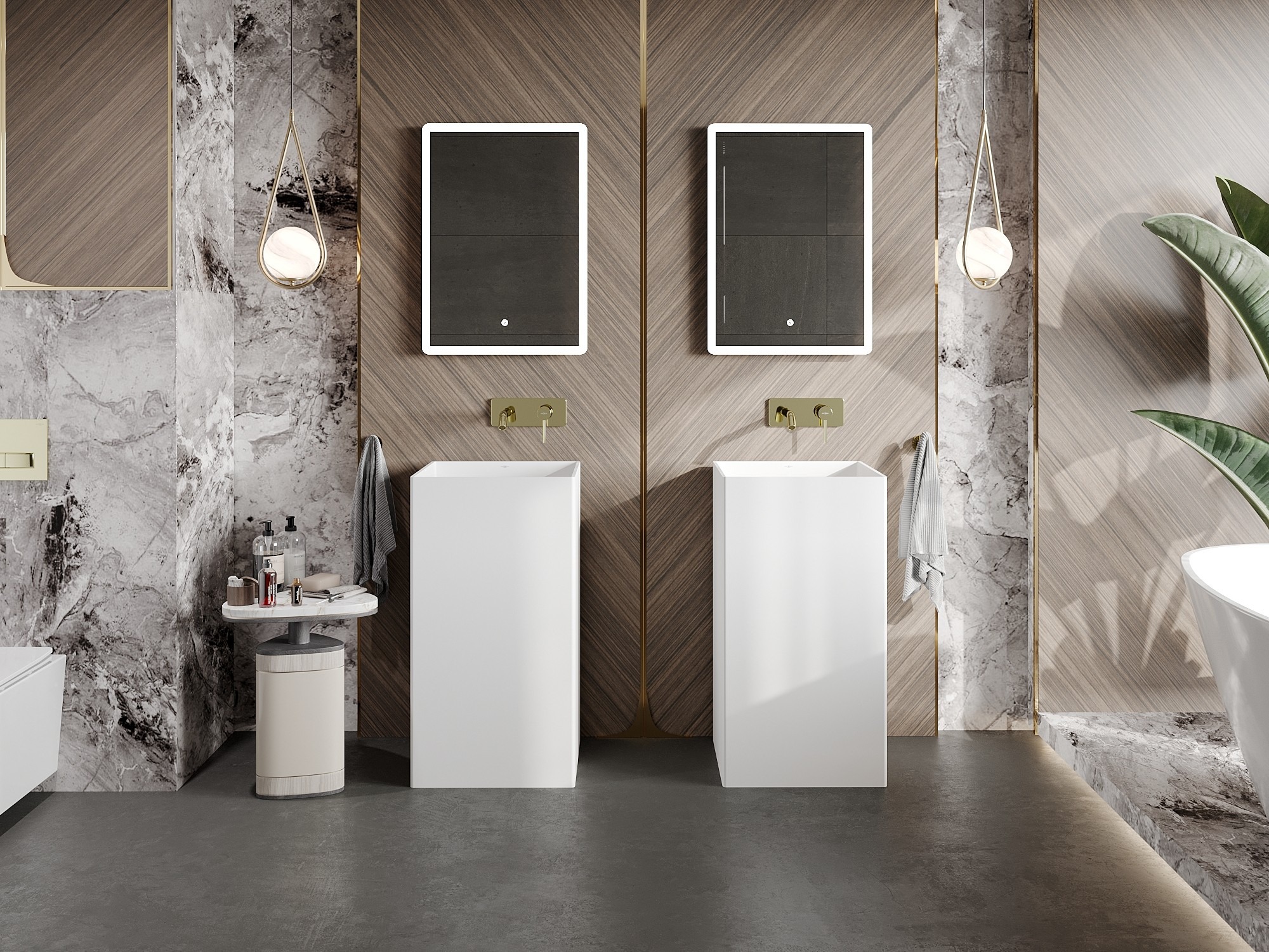 Orientalisches Bad mit Holz