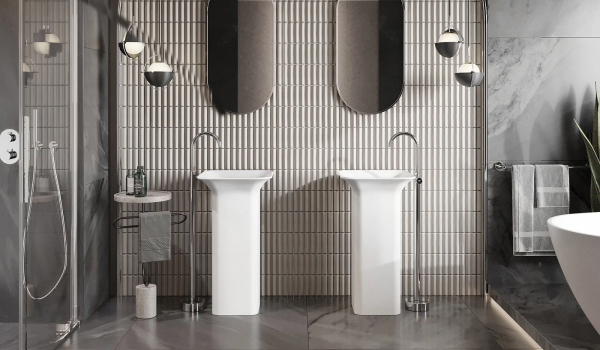 Badezimmer im Glamour-Stil